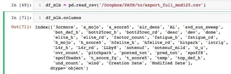 Exploring Baseball Data to Predict Run Totals 3 exploring and modeling the data