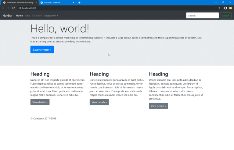 Umbraco 8 - Getting Started 3 hello world